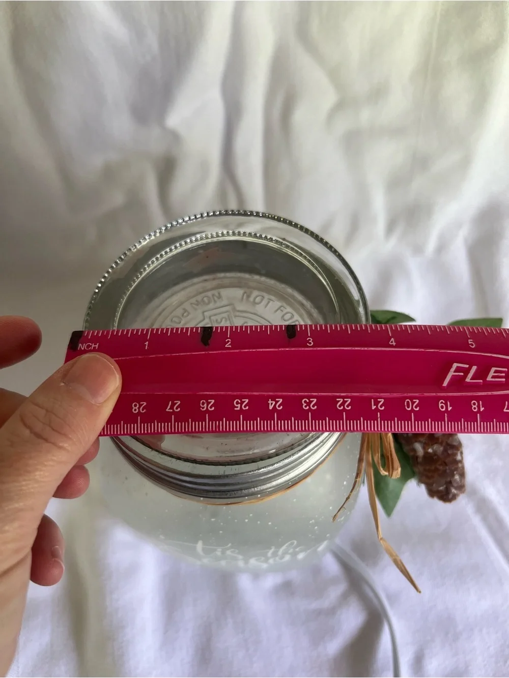 Scentsy Gray Frosted 'Tis the Season Mason Jar Warmer